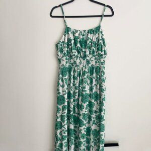 Maxi Dress Sleeveless Floral Spaghetti Strap Smocked Boho